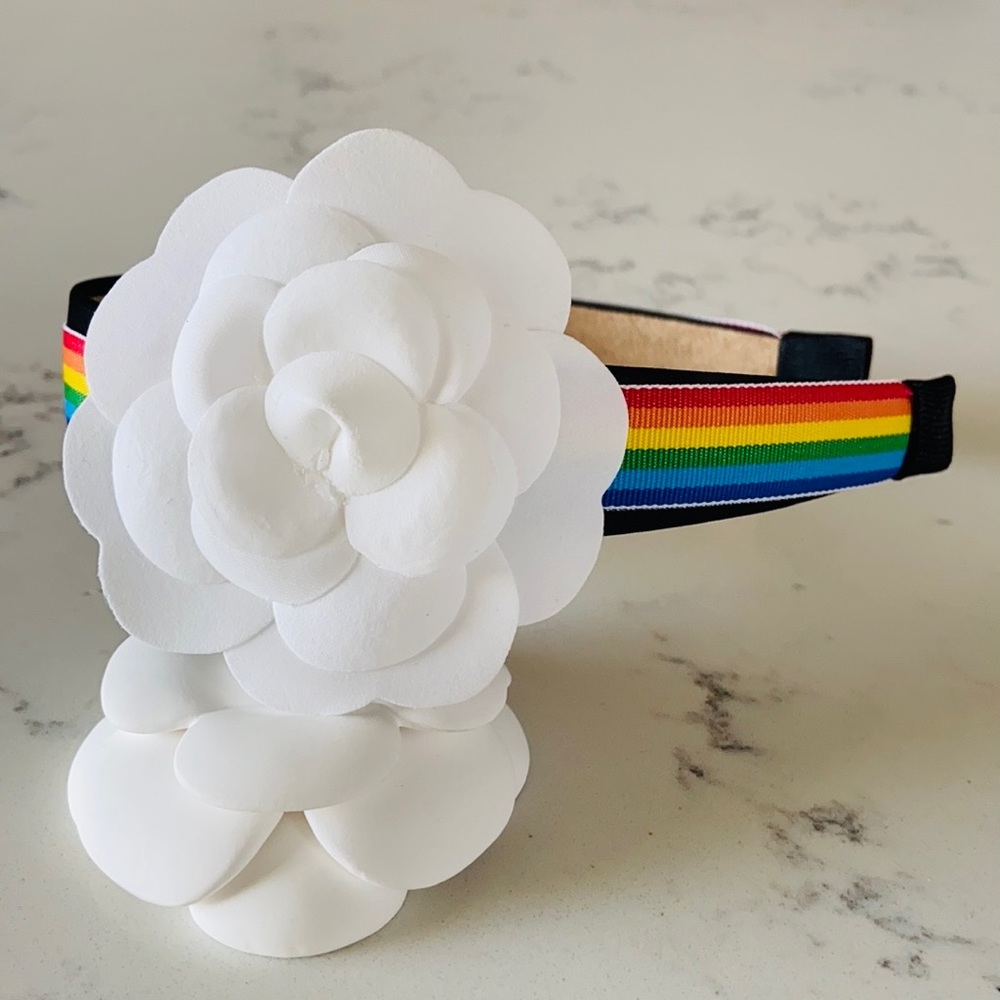 White Camellia Handcrafted Headband